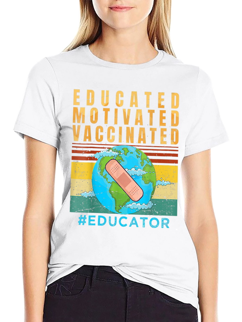 Educated Vaccinated Graphic T-Shirt