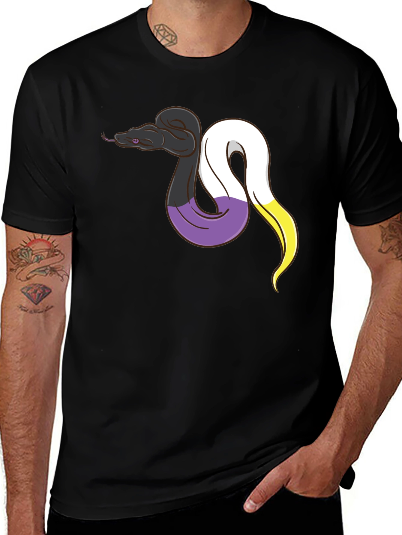 Nonbinary Pride Snake T-Shirt