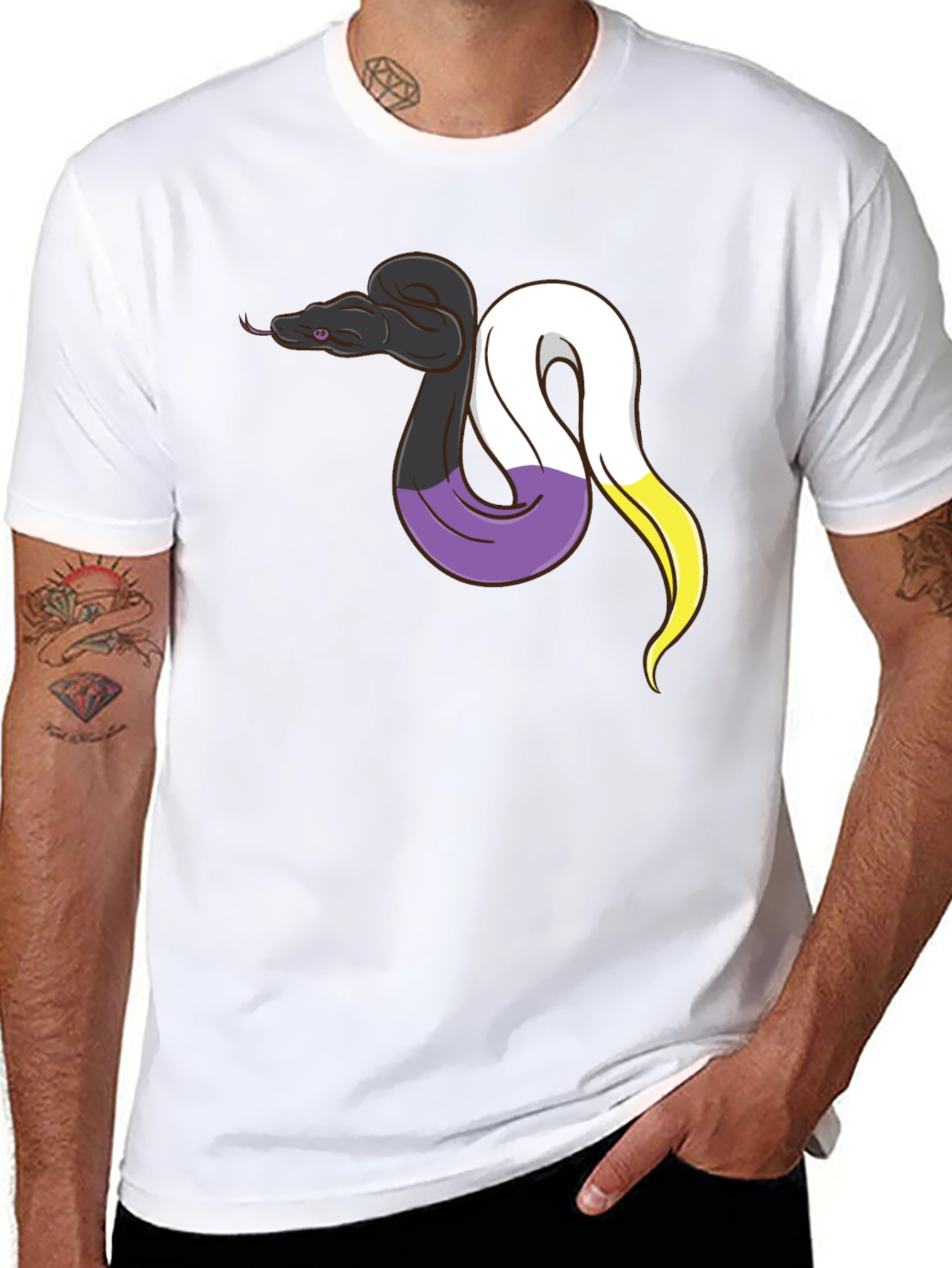 Nonbinary Pride Snake T-Shirt