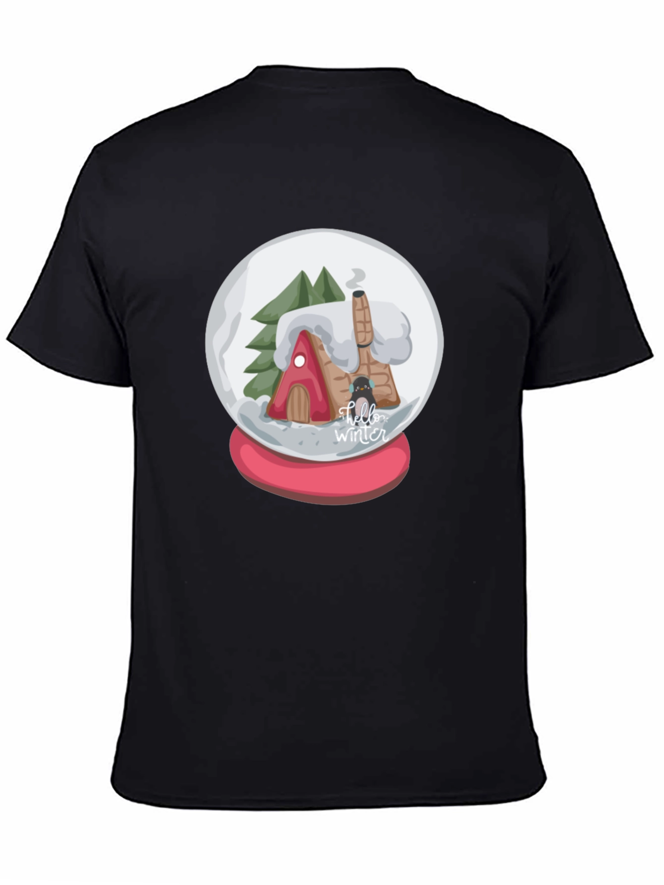 Winter Snow Globe Graphic Tee - Cozy Christmas Shirt