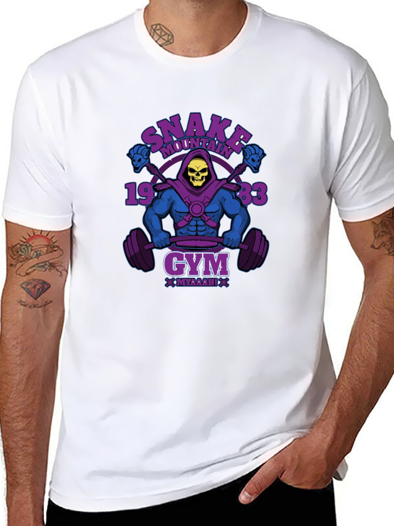 Snake Mountain Gym T-Shirt - Skeletor Graphic Tee