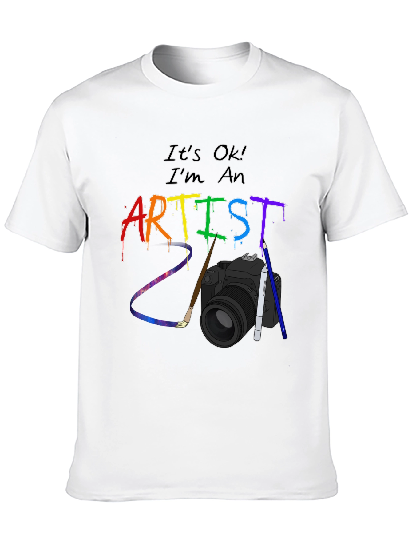 Artist T-Shirt - Rainbow Art Design