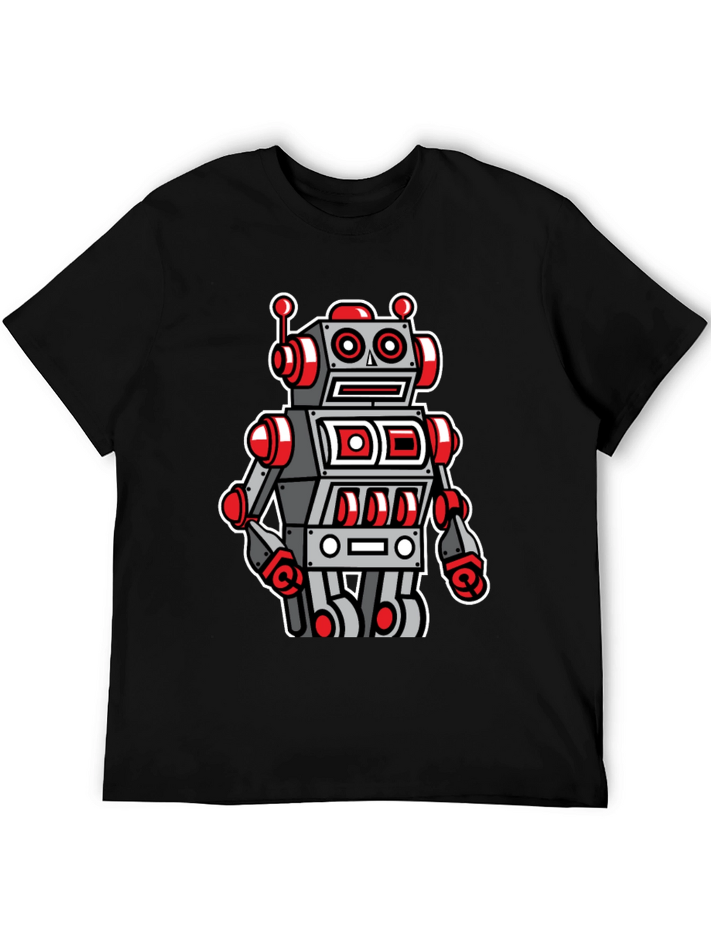 Robot Graphic Tee - Cool Cartoon Style