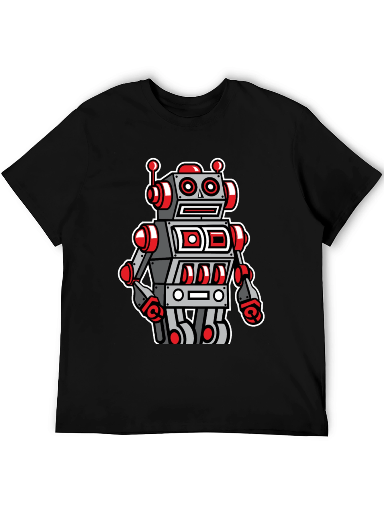 Robot Graphic Tee - Cool Cartoon Style