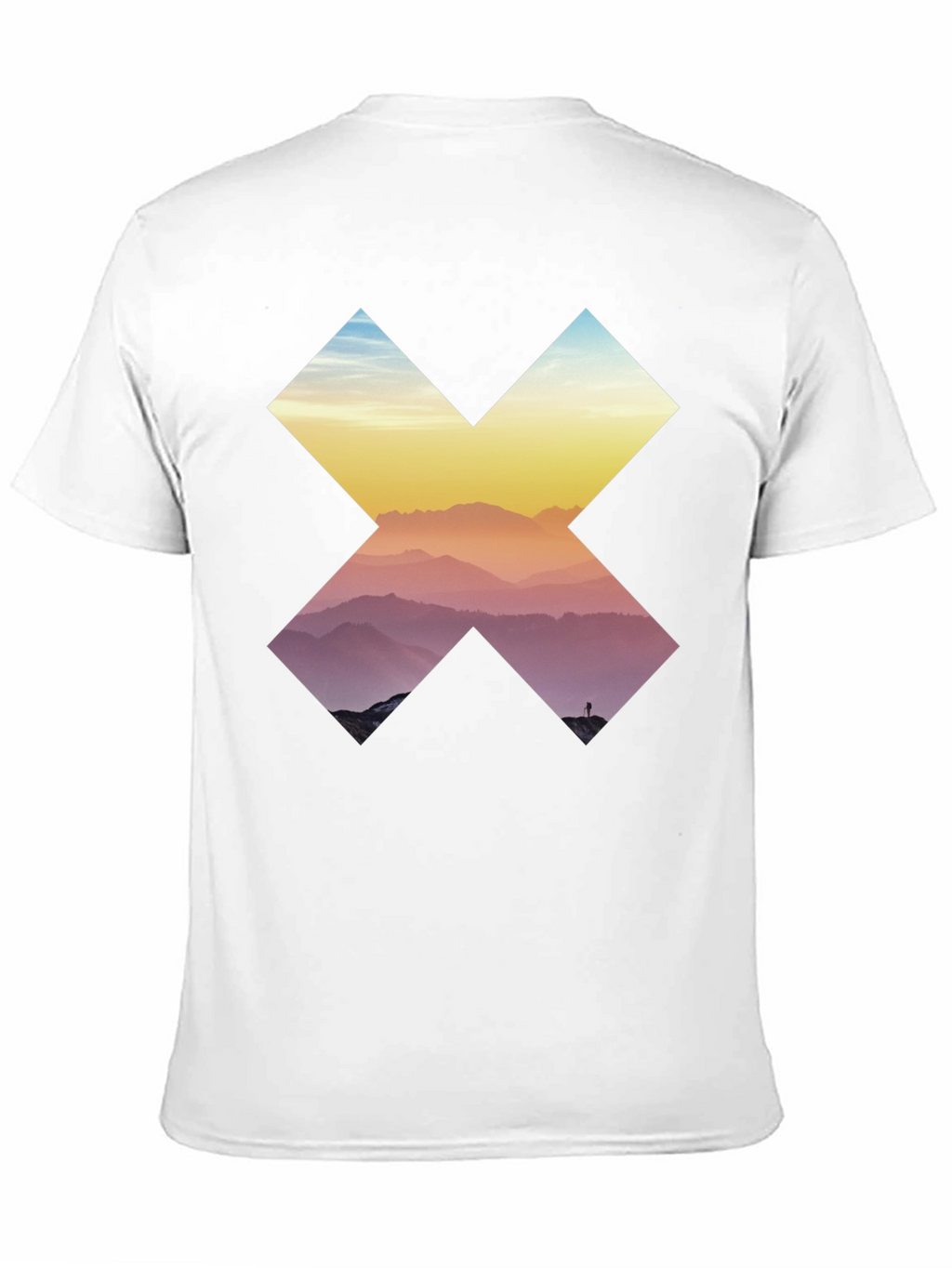 Mountains in Cross Graphic Tee - Black