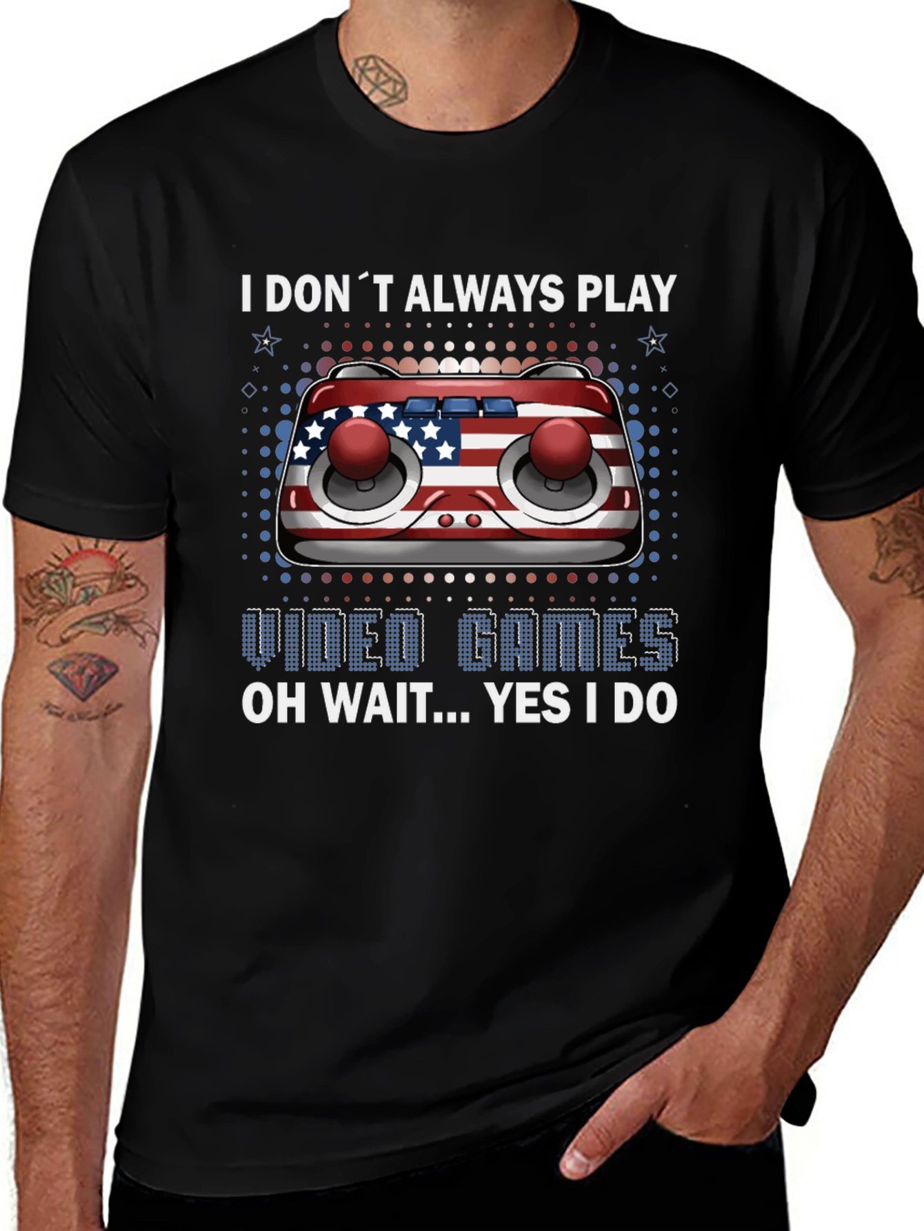 Patriotic Gamer T-Shirt - Video Game Lover Tee