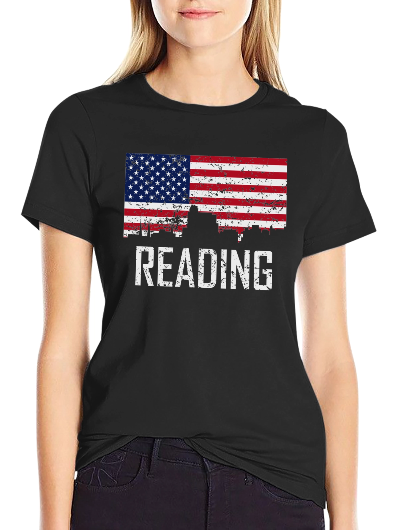 Reading American Flag Patriotic T-Shirt