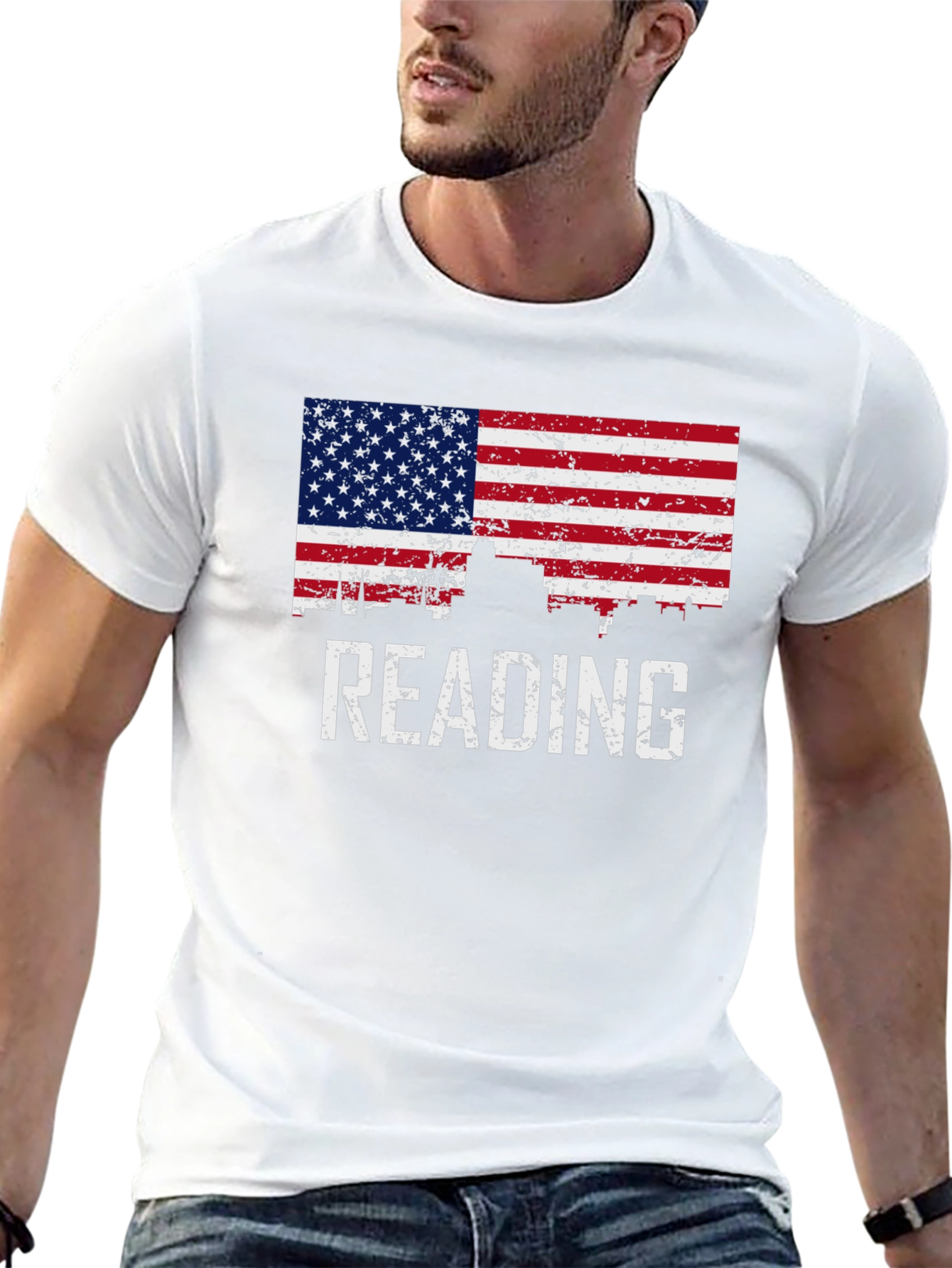 Reading American Flag Patriotic T-Shirt