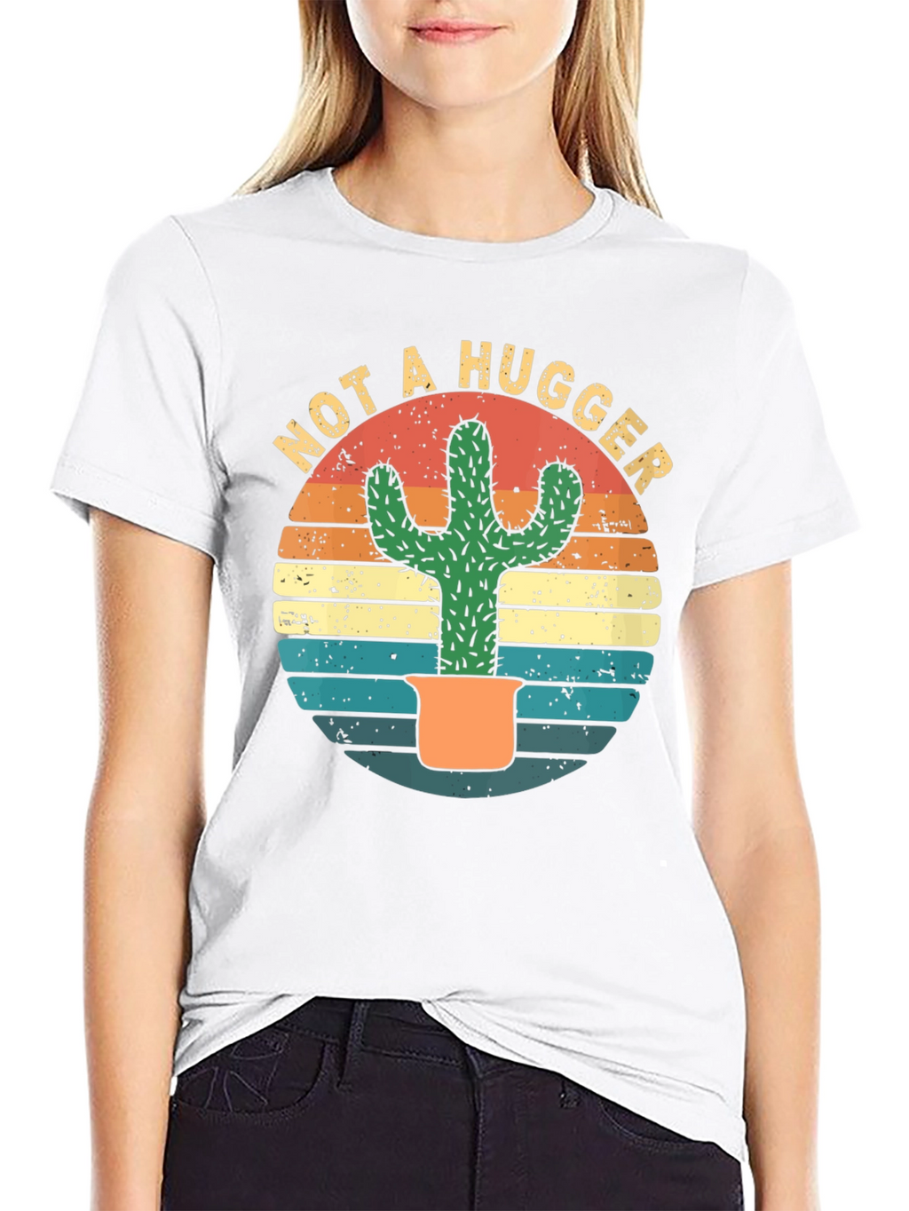 Not a Hugger Cactus T-Shirt - Funny Graphic Tee