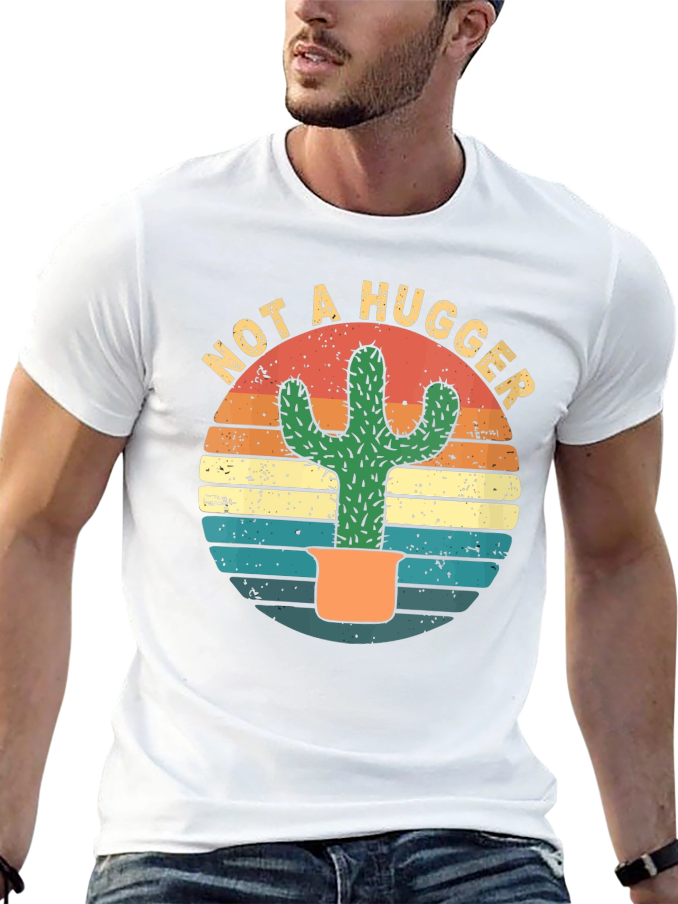 Not a Hugger Cactus T-Shirt - Funny Graphic Tee