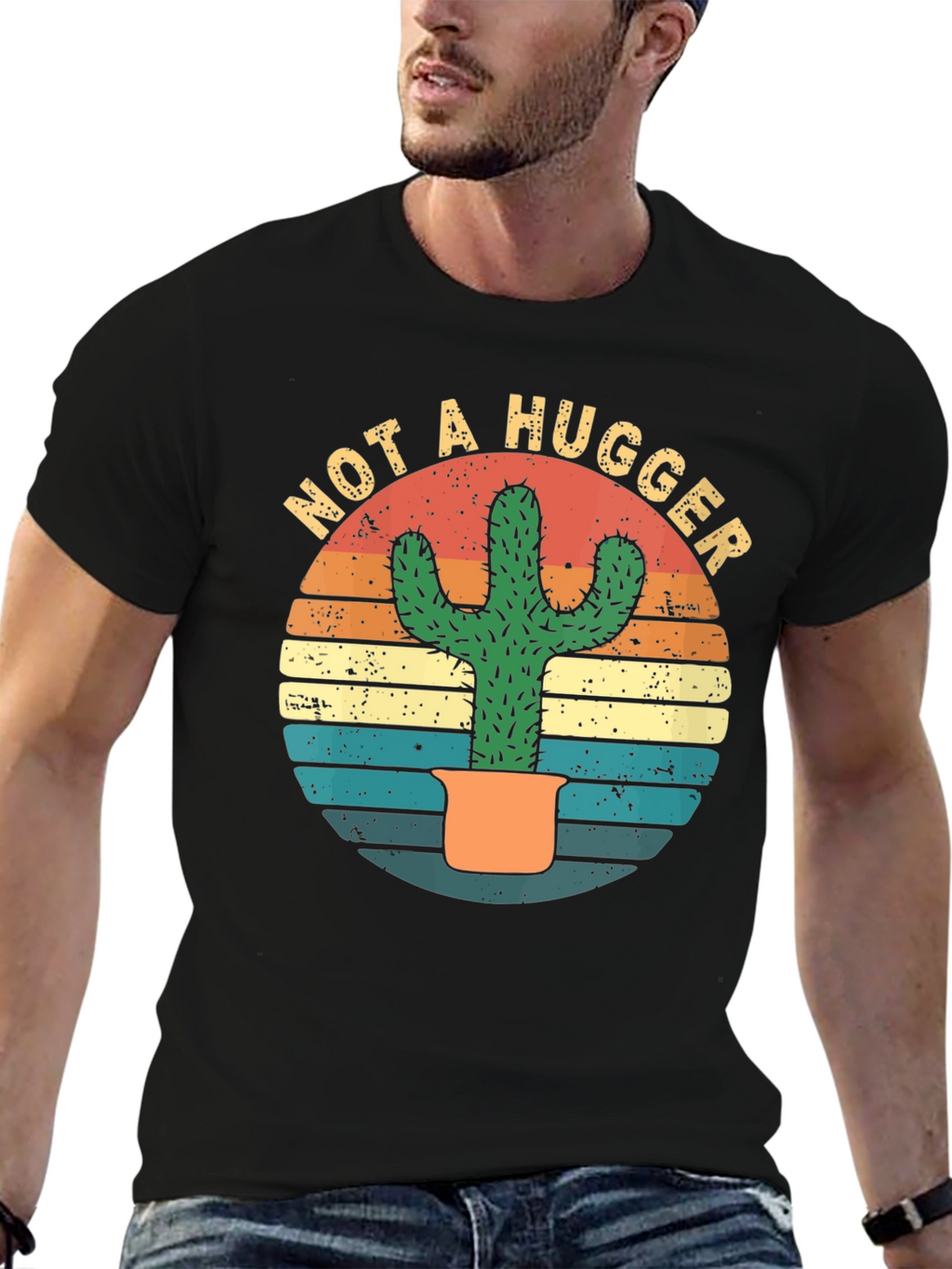 Not a Hugger Cactus T-Shirt - Funny Graphic Tee