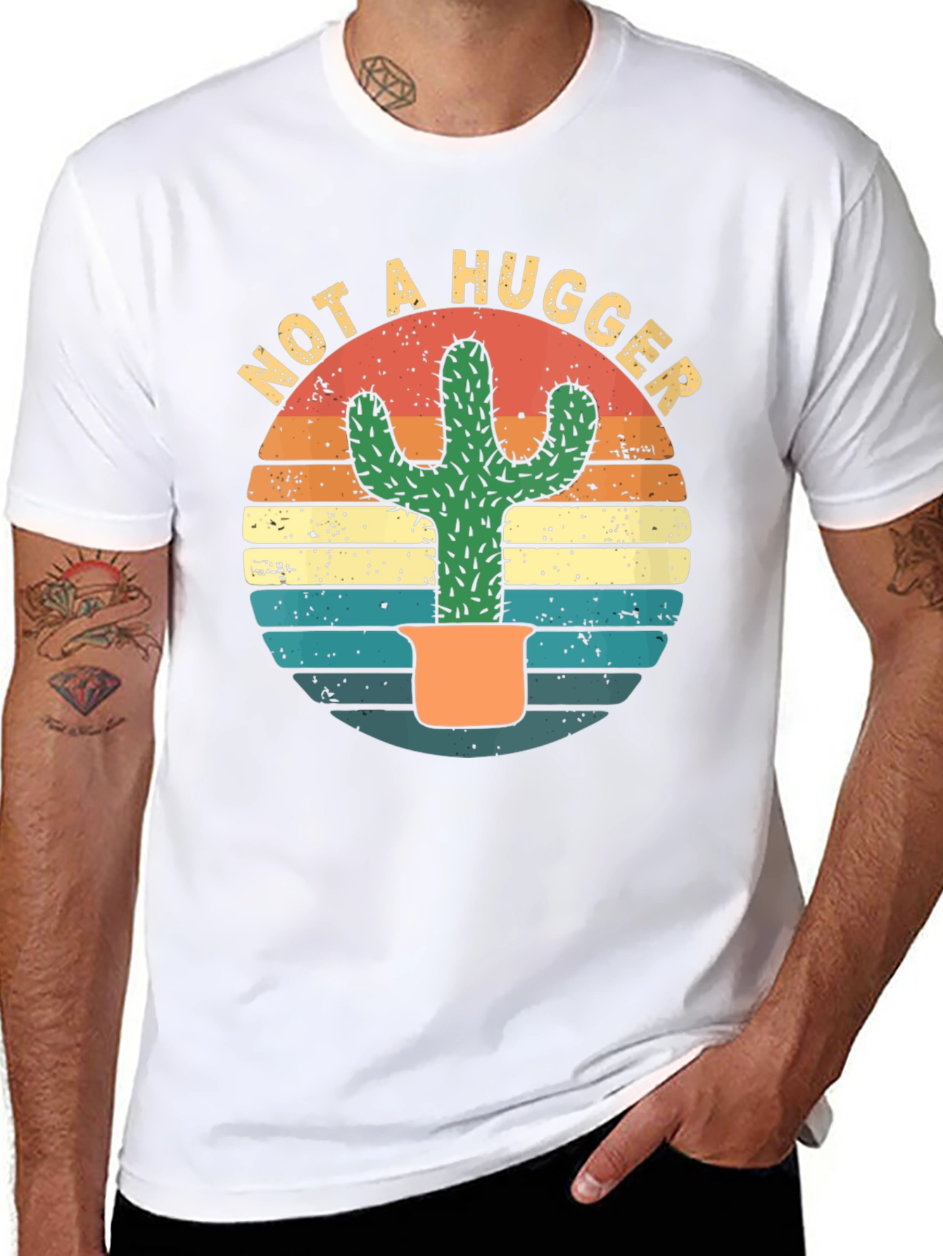 Not a Hugger Cactus T-Shirt - Funny Graphic Tee