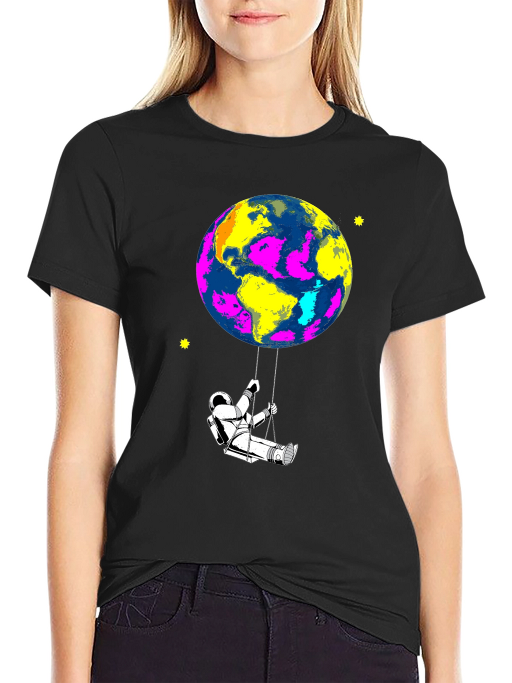 Astronaut Swing Earth Graphic Tee