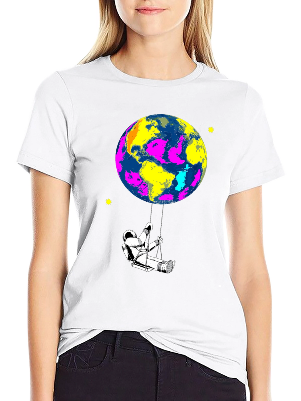 Astronaut Swing Earth Graphic Tee