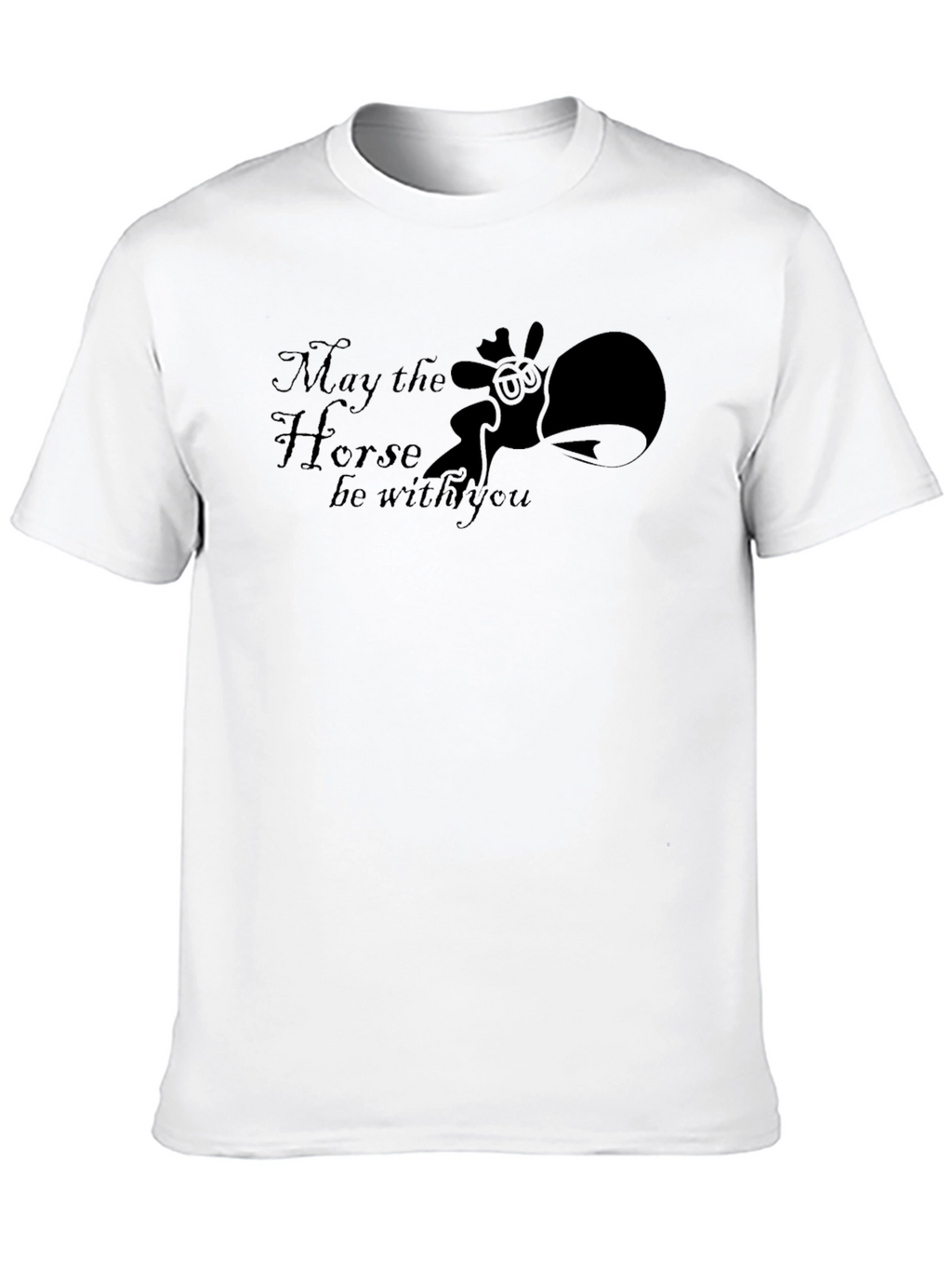 May the Horse Be With You Black T-Shirt