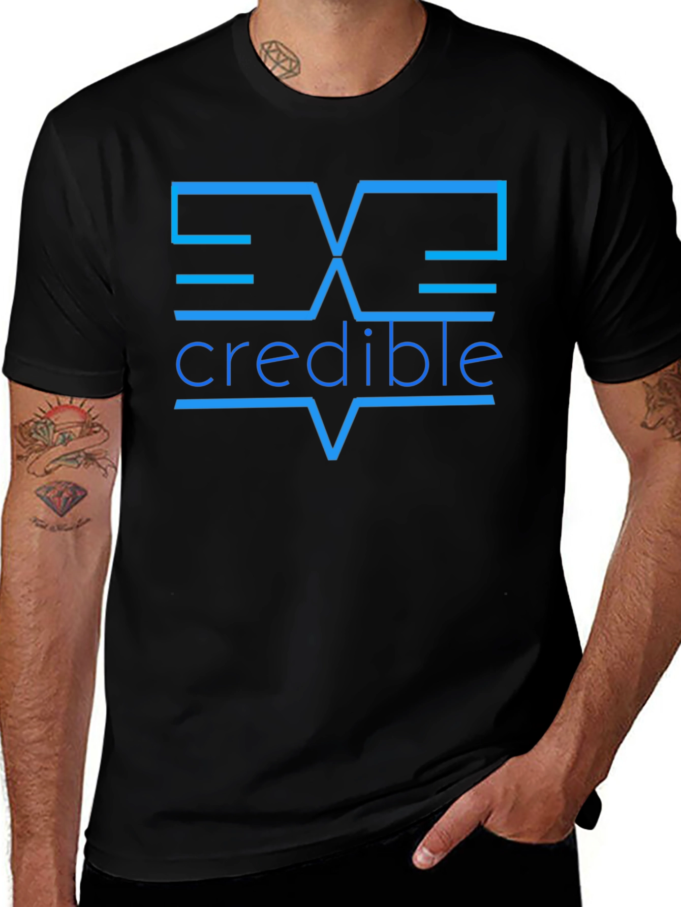 Incredible Graphic Tee - Modern Design Black T-Shirt