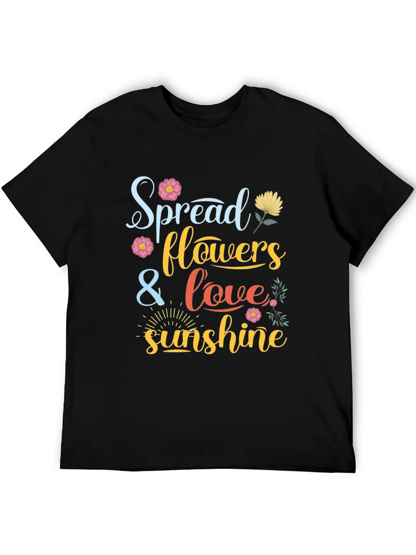 Spread Flowers Love and Sunshine Graphic Tee