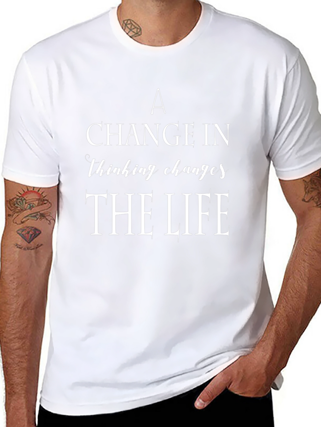 Inspirational T-Shirt: Thinking Changes The Life