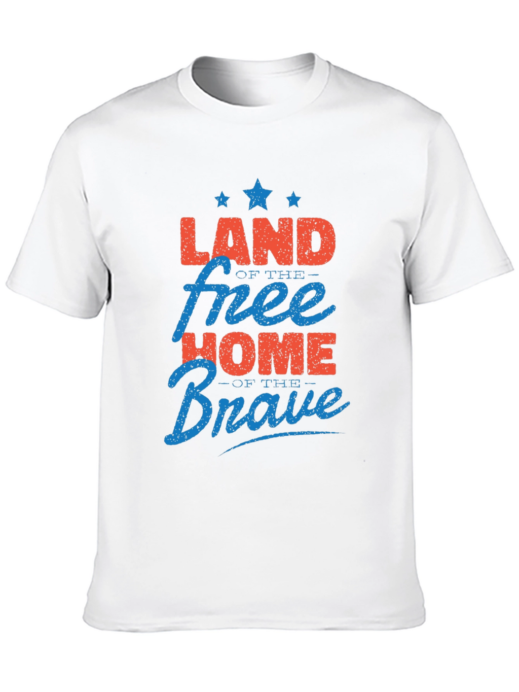 Patriotic Land of Free Home of Brave Graphic T-Shirt