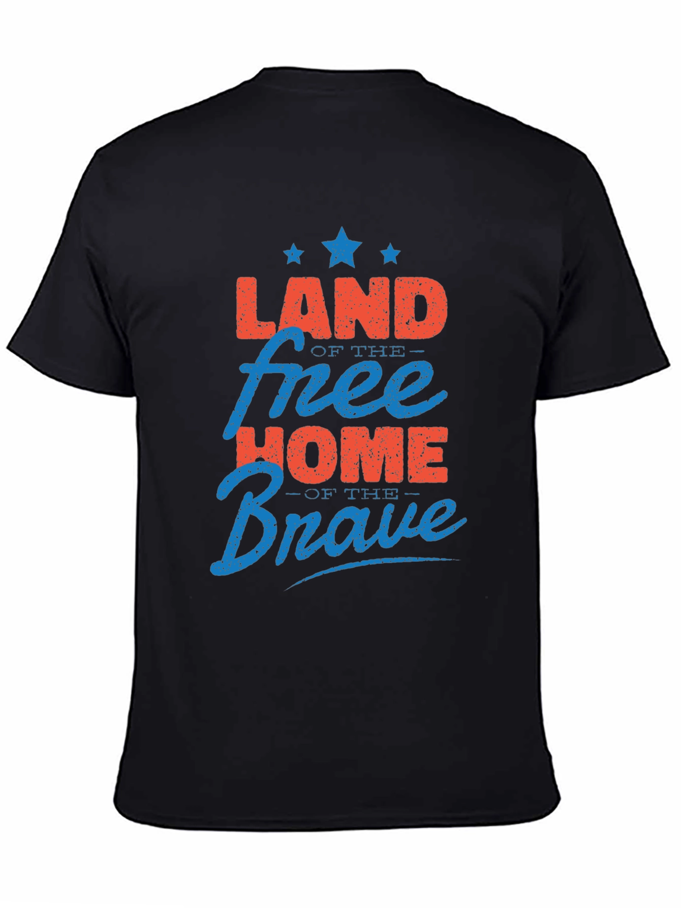 Patriotic Land of Free Home of Brave Graphic T-Shirt