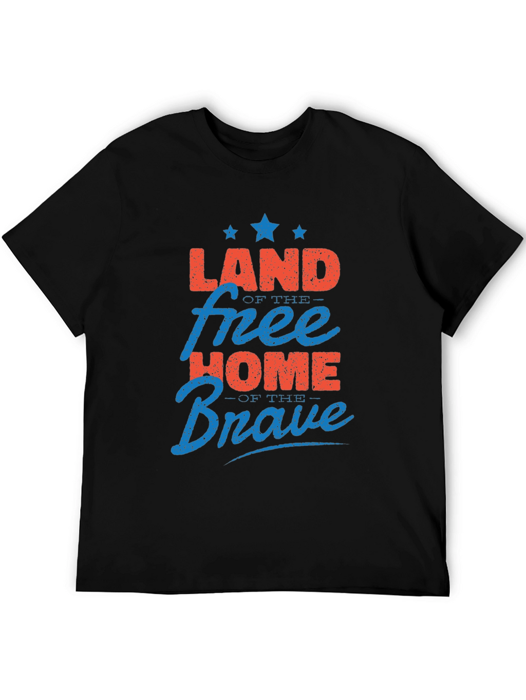 Patriotic Land of Free Home of Brave Graphic T-Shirt