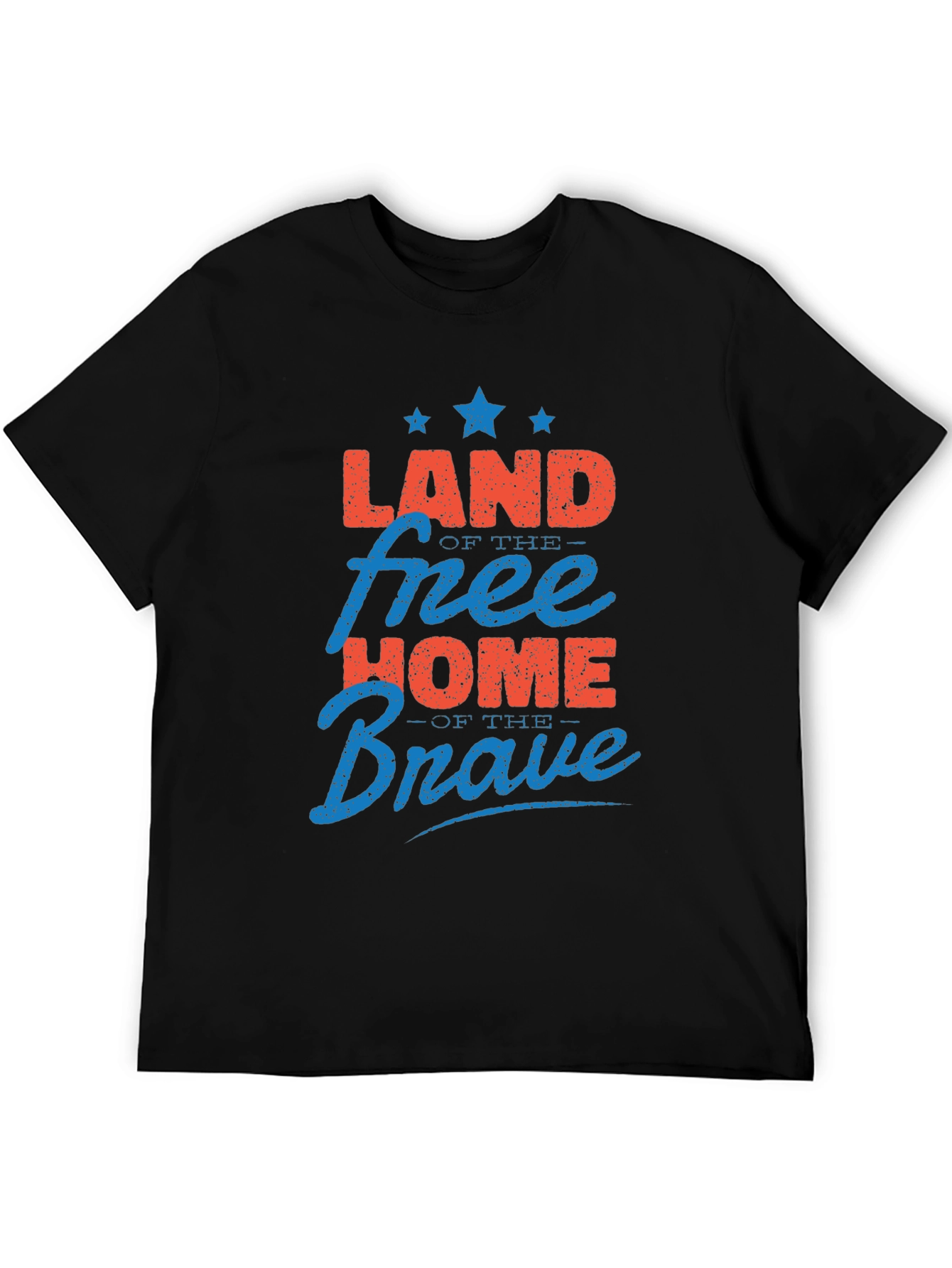 Patriotic Land of Free Home of Brave Graphic T-Shirt