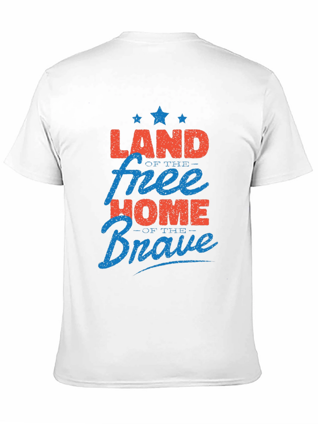 Patriotic Land of Free Home of Brave Graphic T-Shirt