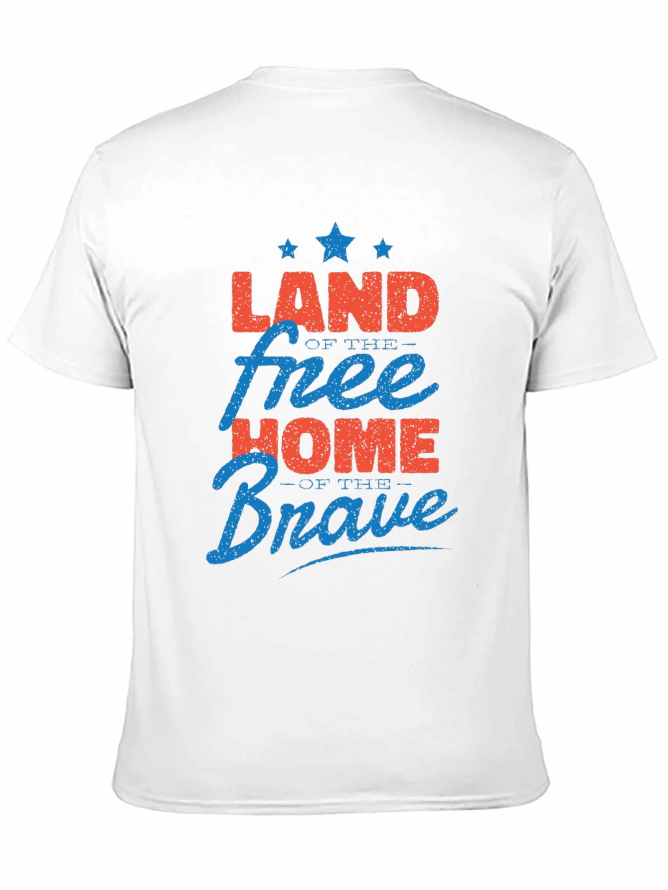 Patriotic Land of Free Home of Brave Graphic T-Shirt