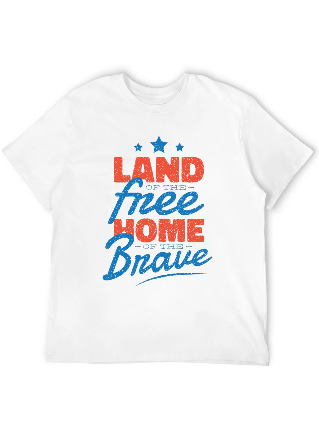 Patriotic Land of Free Home of Brave Graphic T-Shirt