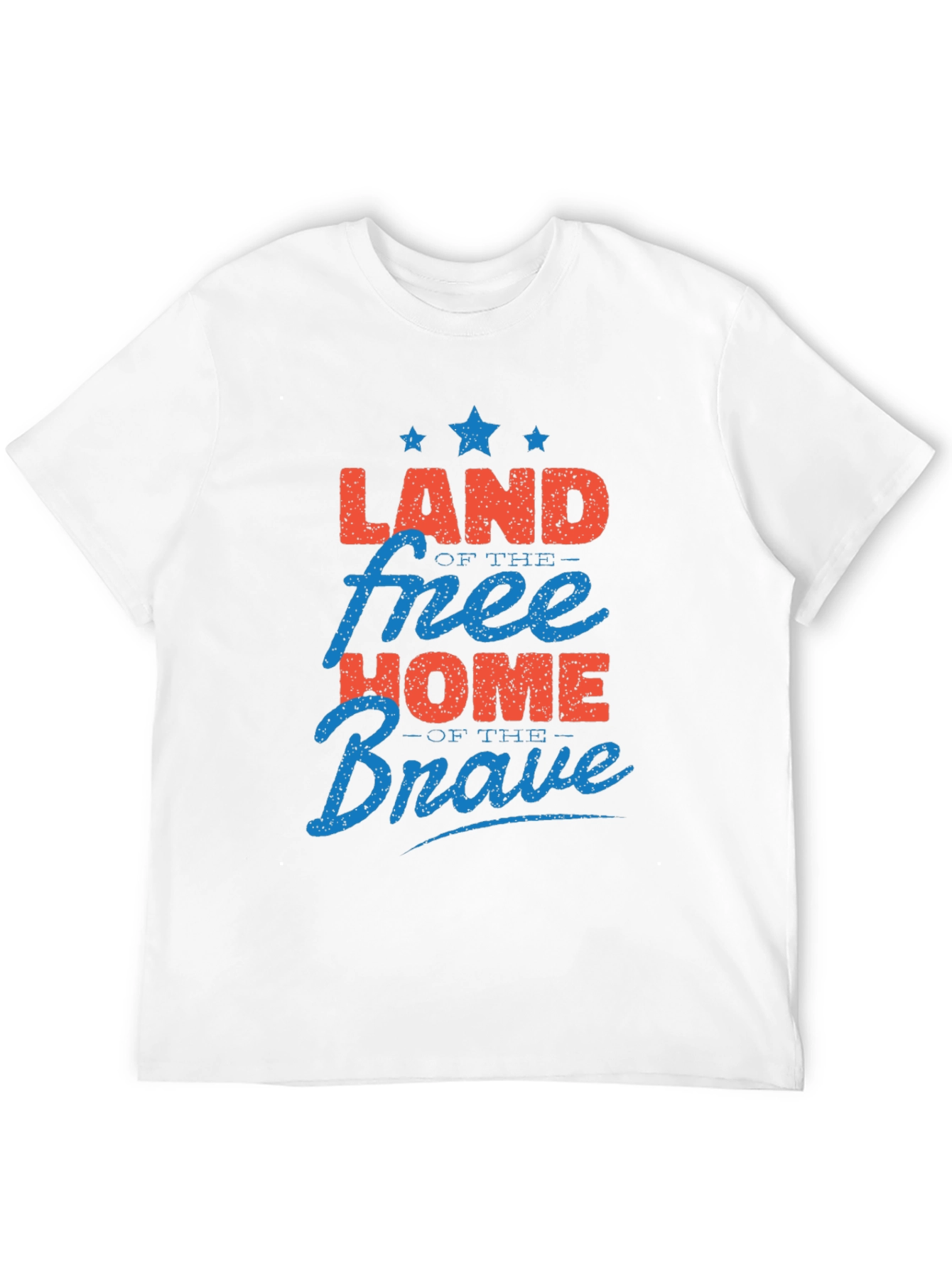 Patriotic Land of Free Home of Brave Graphic T-Shirt