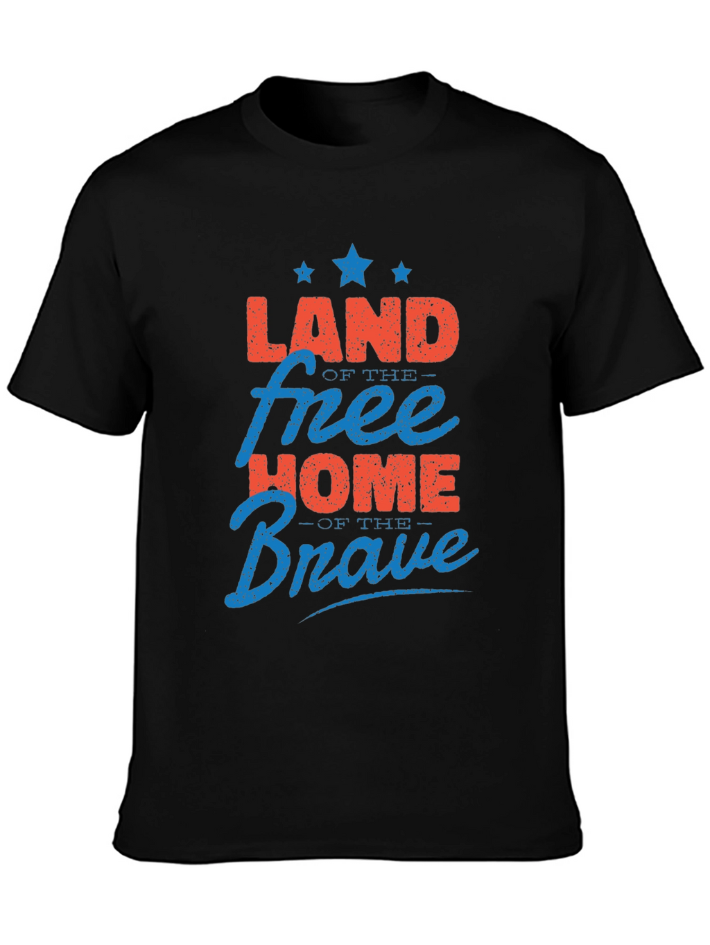 Patriotic Land of Free Home of Brave Graphic T-Shirt