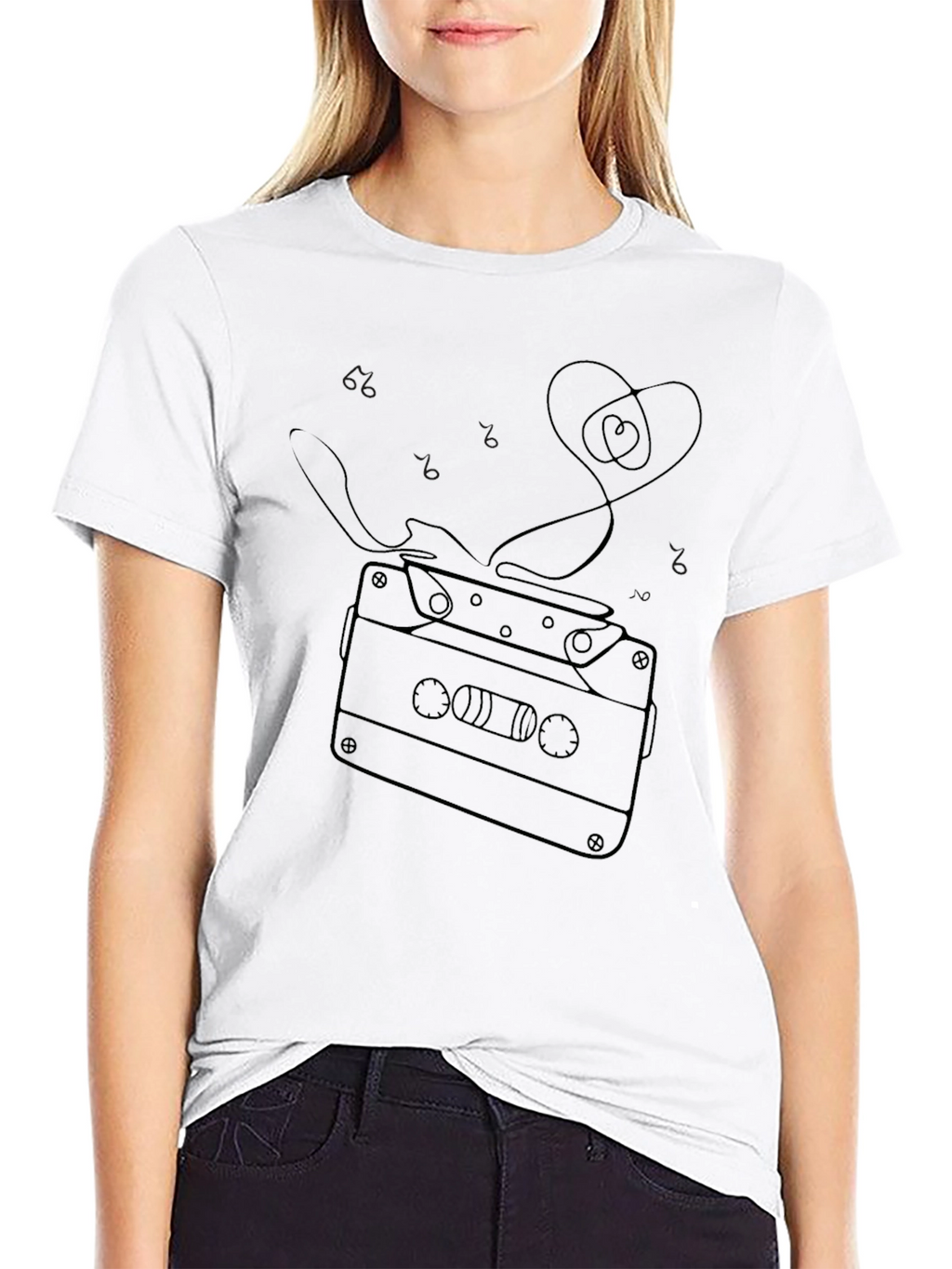 Retro Cassette Tape Heart Graphic Tee