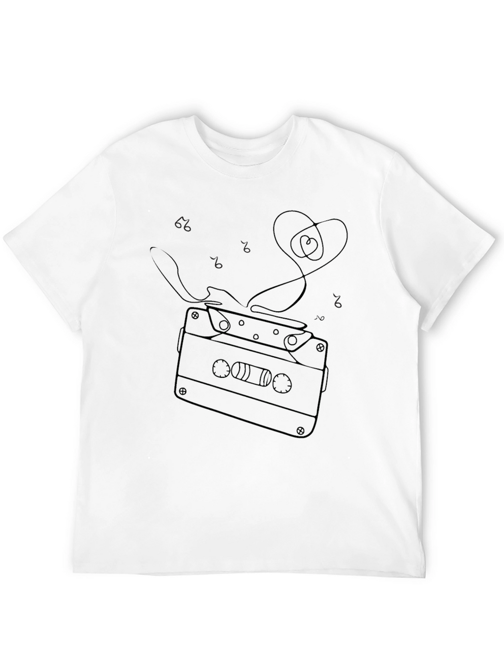 Retro Cassette Tape Heart Graphic Tee