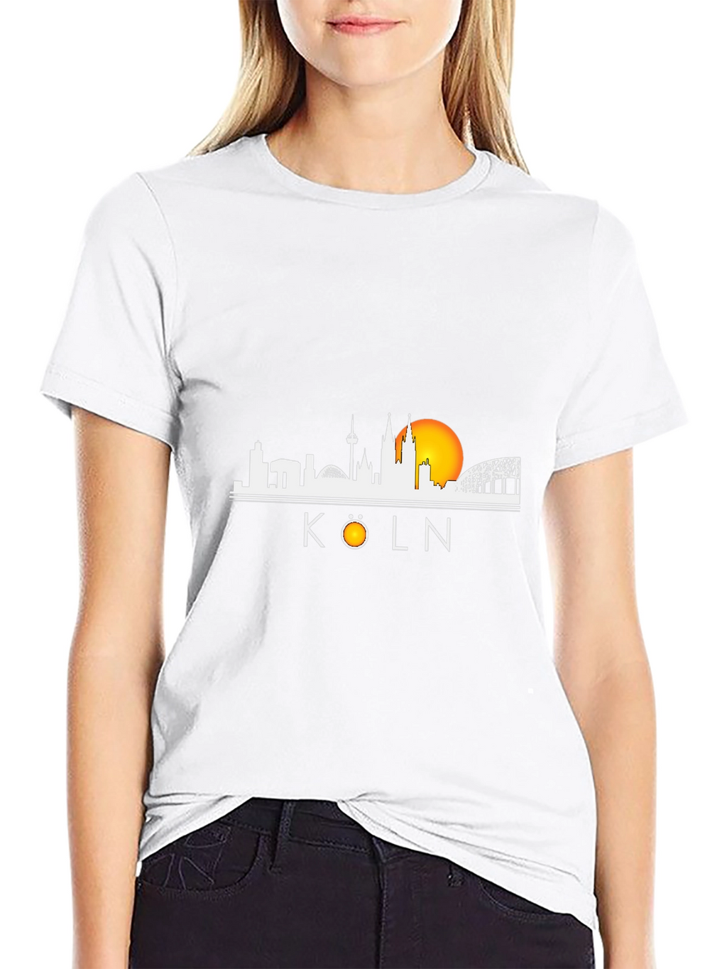 Köln Skyline T-Shirt - Black Cotton Tee