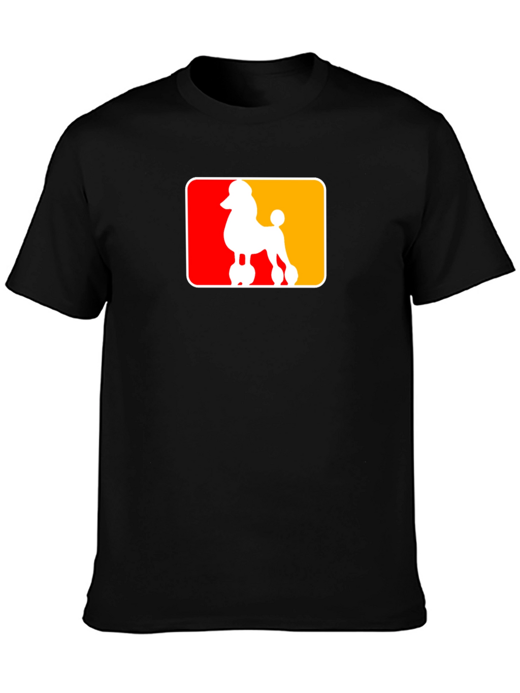 Poodle Silhouette Graphic Tee - Black