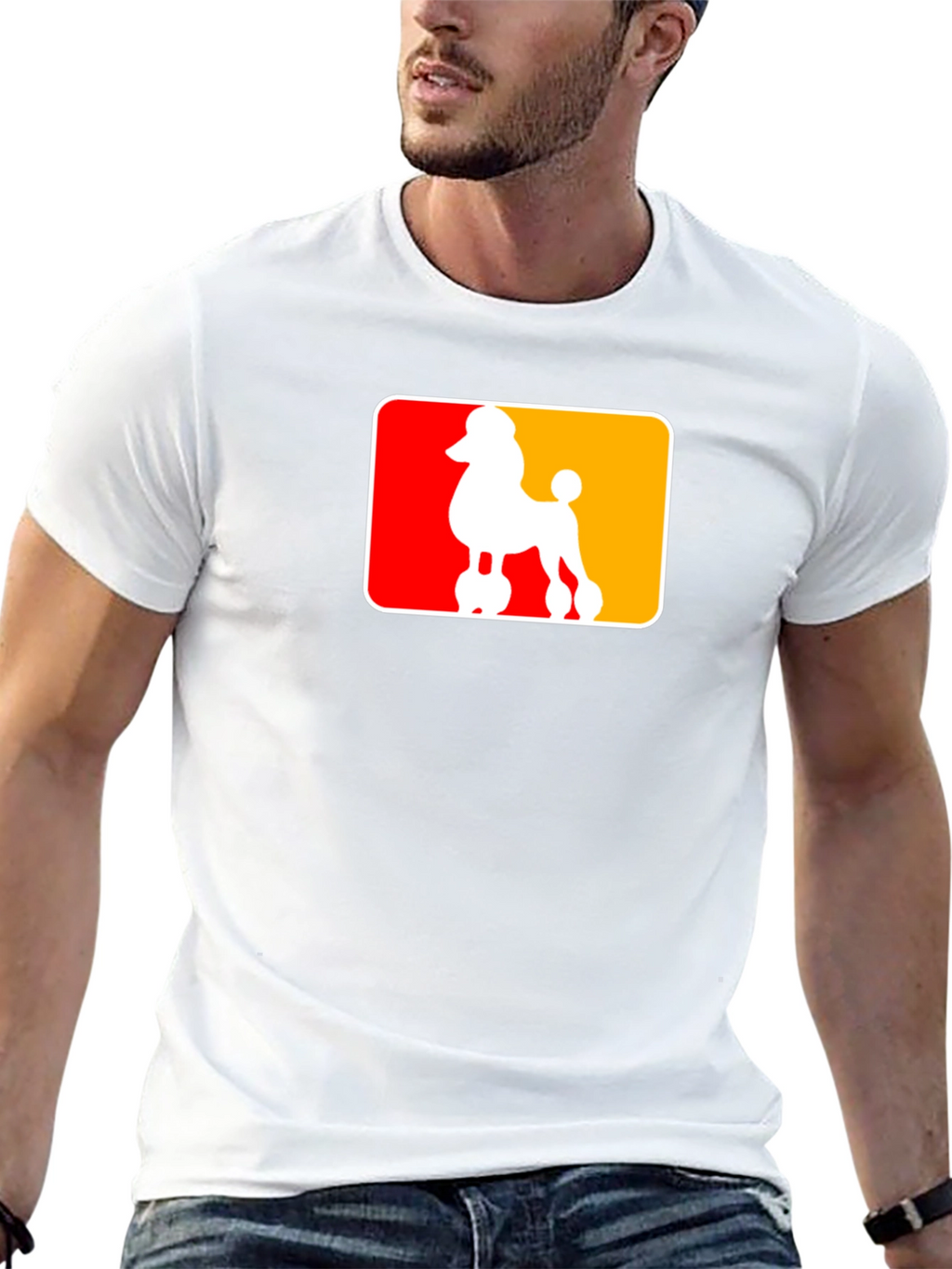 Poodle Silhouette Graphic Tee - Black