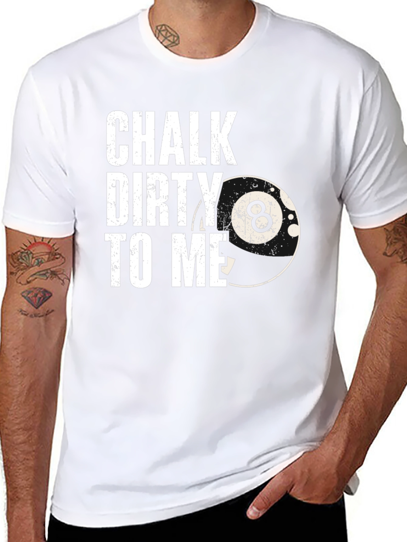 Chalk Dirty to Me Black T-Shirt Billiards Pool