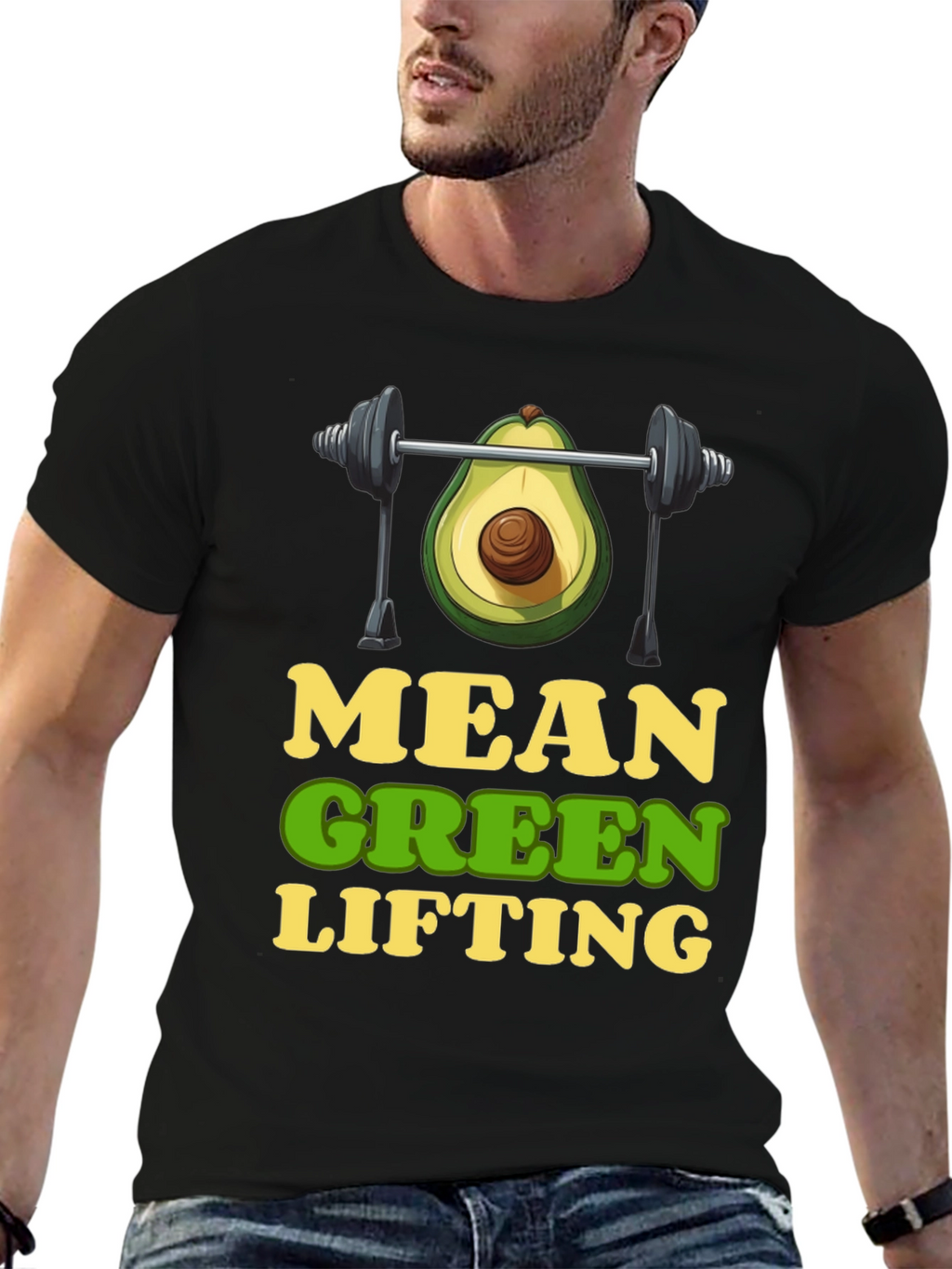 Mean Green Lifting T-Shirt - Avocado Gym Humor