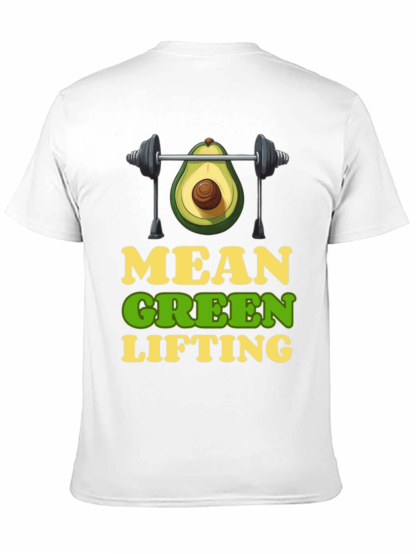 Mean Green Lifting T-Shirt - Avocado Gym Humor