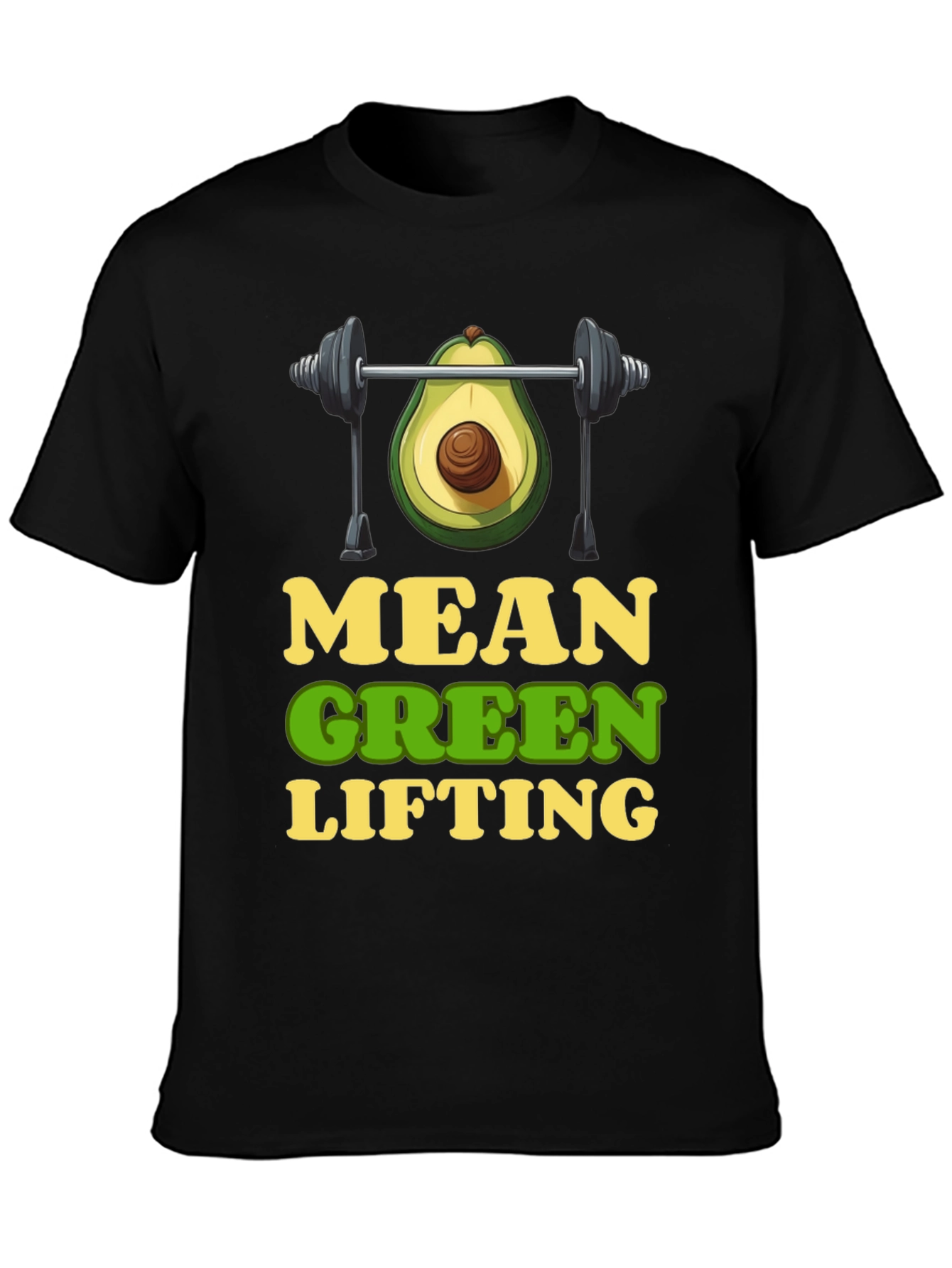 Mean Green Lifting T-Shirt - Avocado Gym Humor