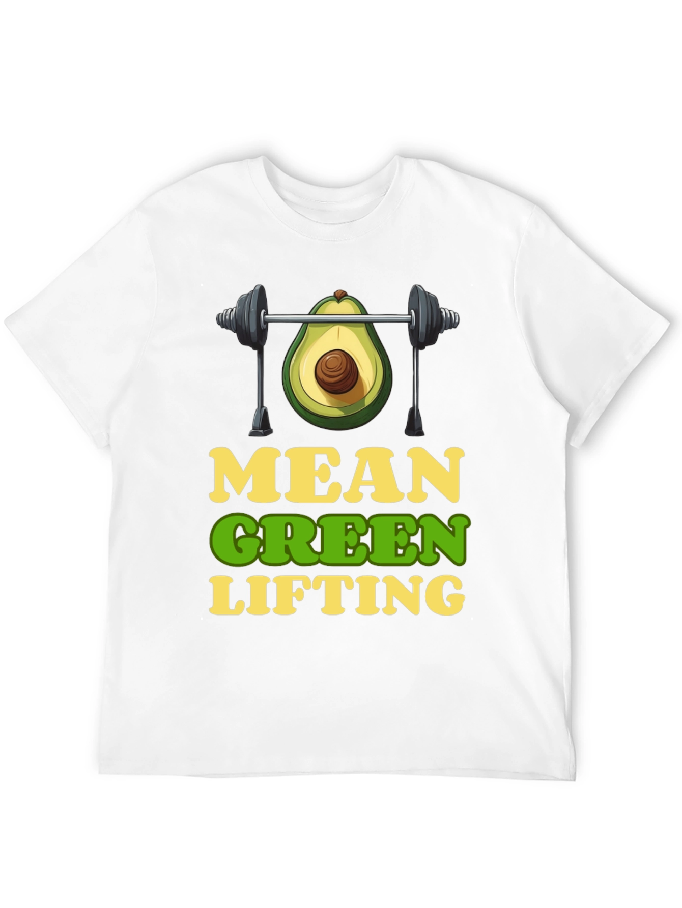 Mean Green Lifting T-Shirt - Avocado Gym Humor