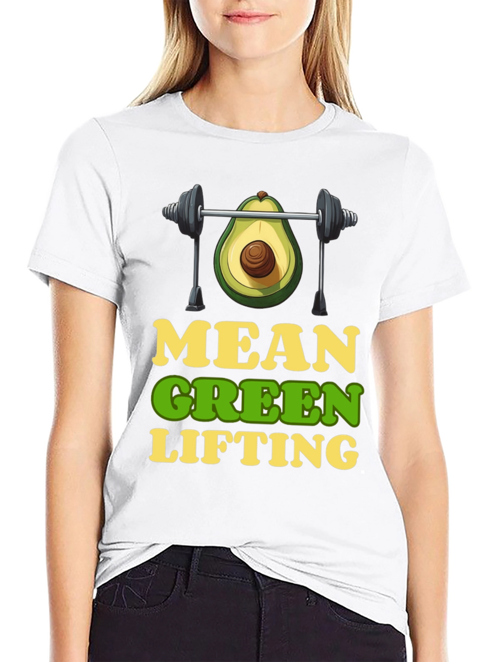 Mean Green Lifting T-Shirt - Avocado Gym Humor