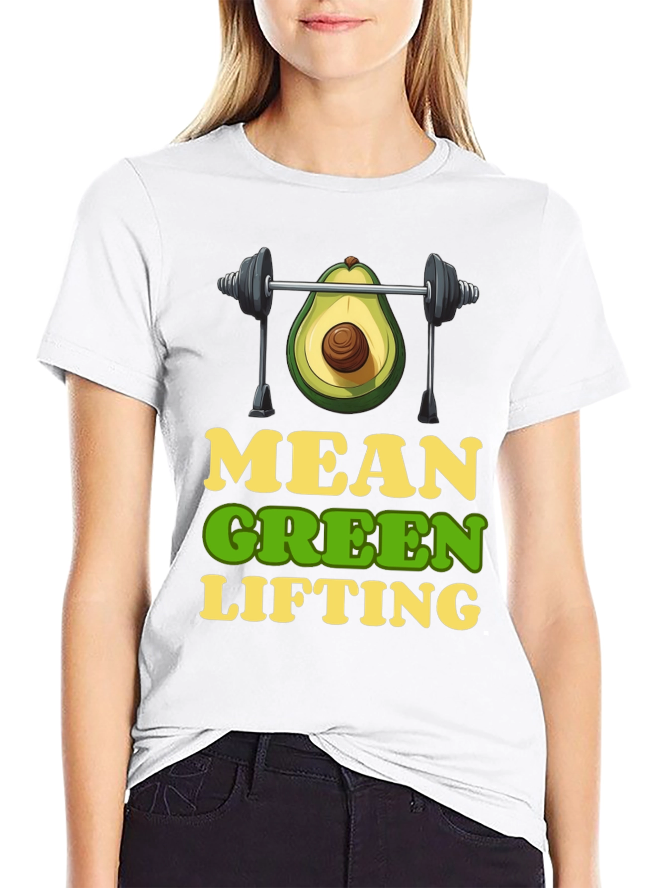 Mean Green Lifting T-Shirt - Avocado Gym Humor