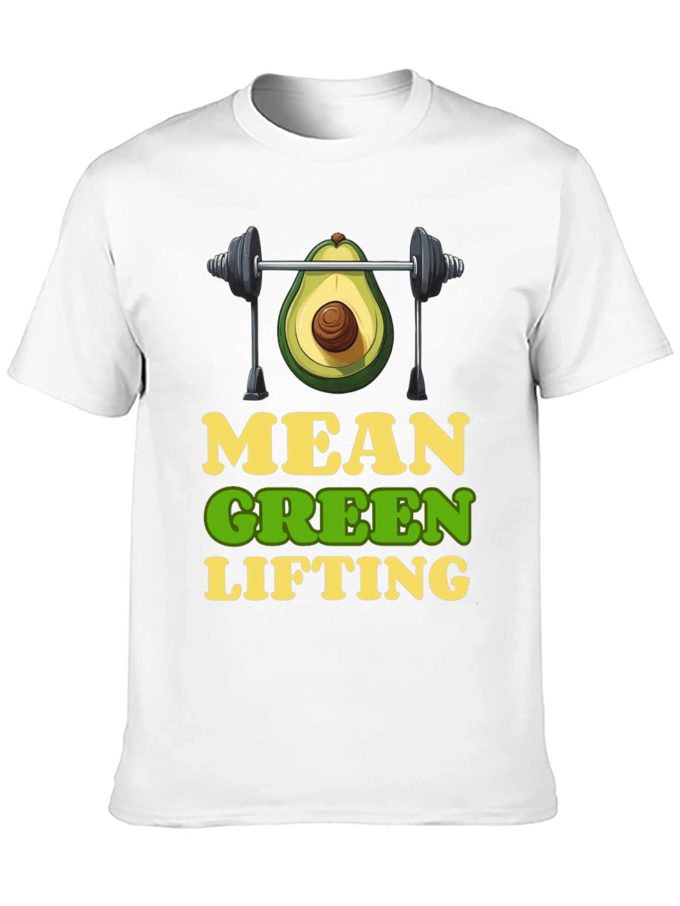 Mean Green Lifting T-Shirt - Avocado Gym Humor