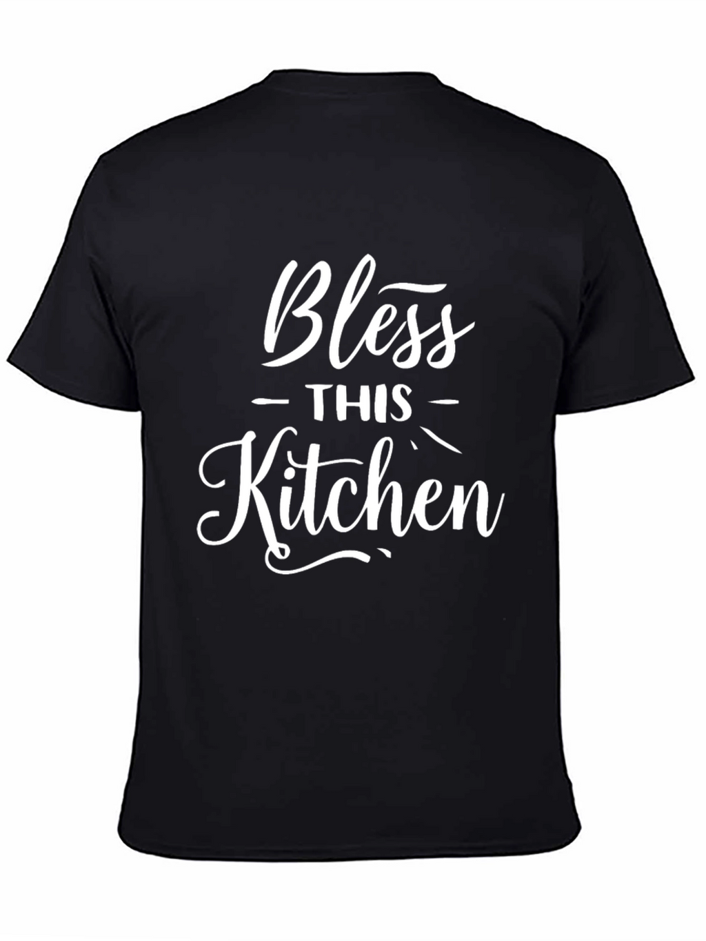 Bless This Kitchen Black Graphic T-Shirt