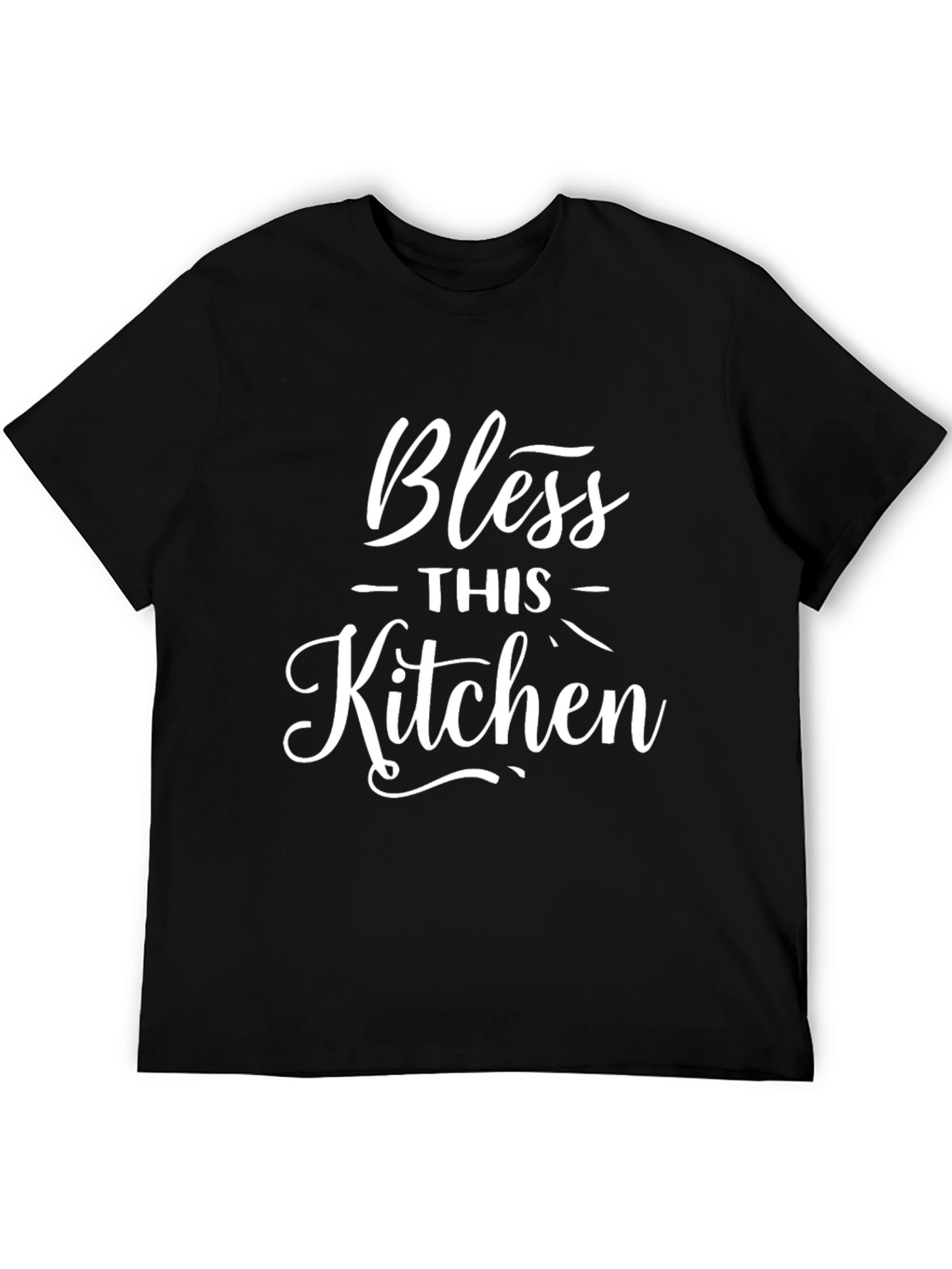 Bless This Kitchen Black Graphic T-Shirt