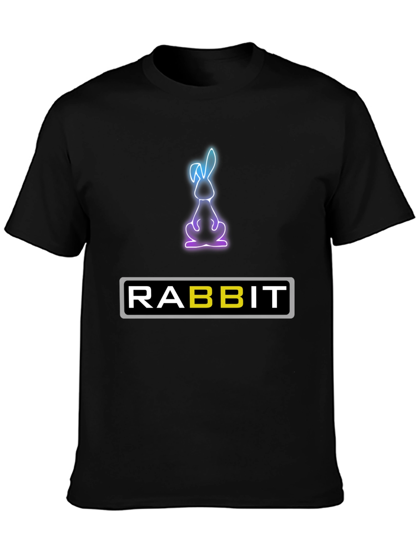 Rabbit Neon Graphic T-Shirt - Soft Cotton Blend