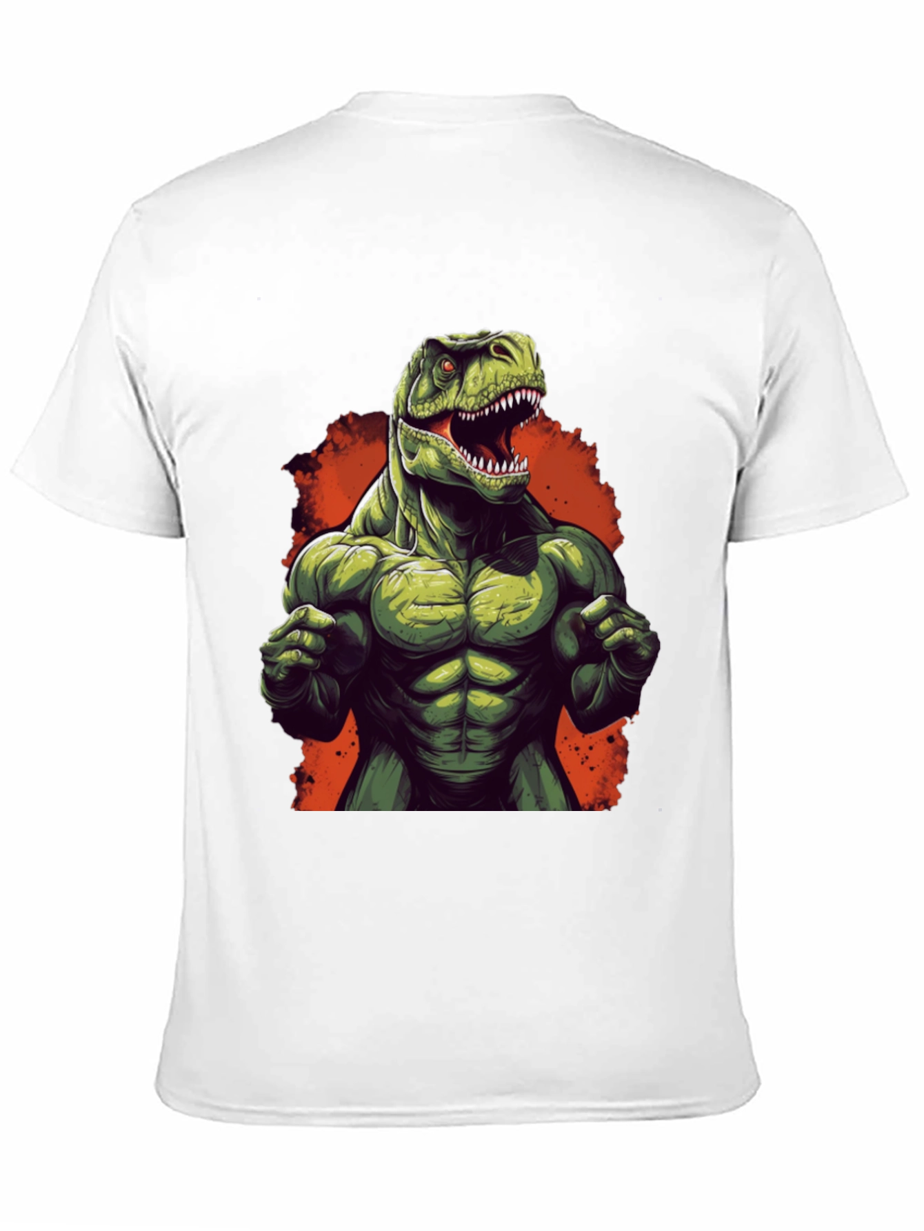 Muscle Dino Graphic Tee - Black Cotton T-Shirt