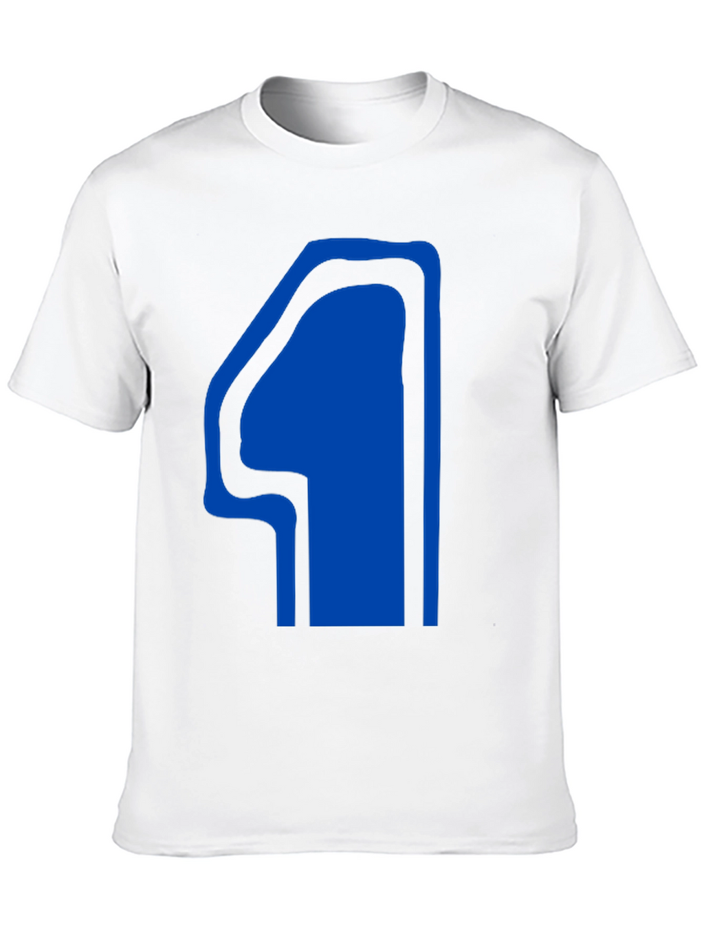 Black T-Shirt with Blue Number 4 Design