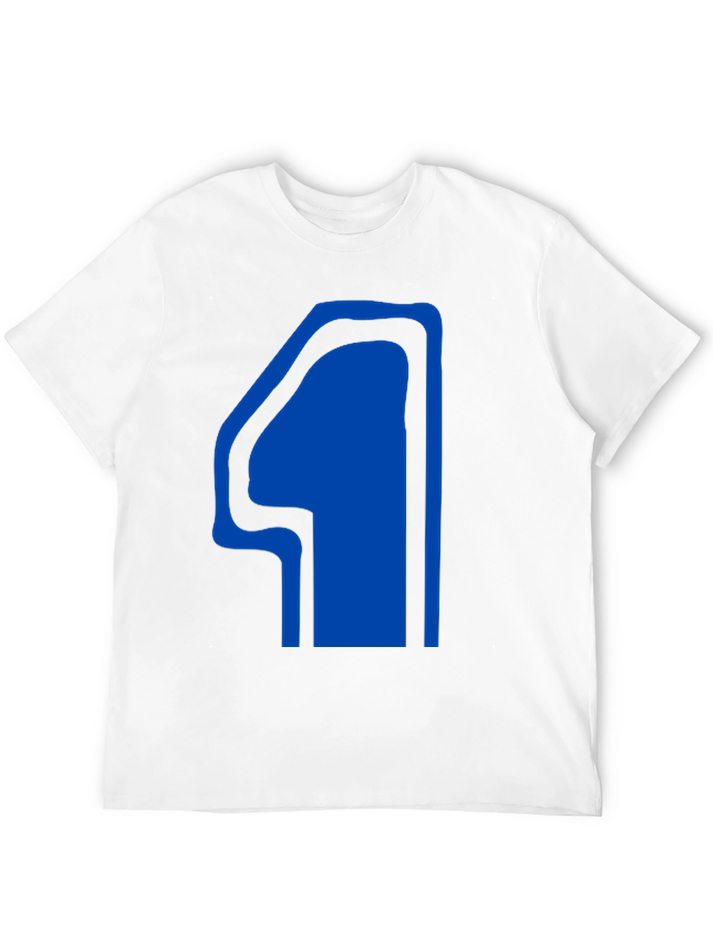 Black T-Shirt with Blue Number 4 Design